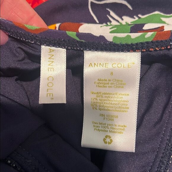 Anna Cole one piece floral swimsuit size 8 - Picture 5 of 7